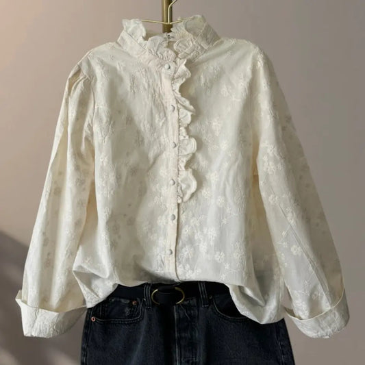 Blouse Crème Brodé - MA Company