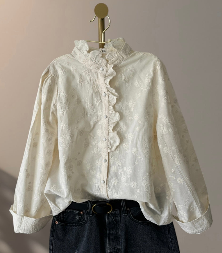 Blouse Crème Brodé