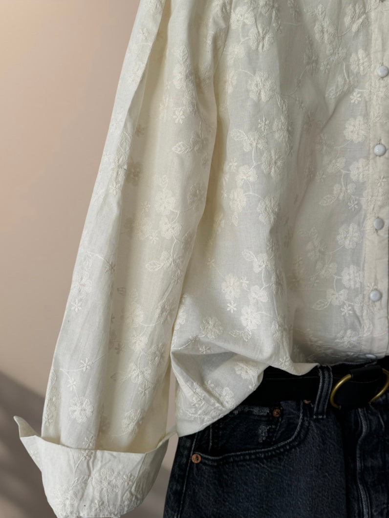Blouse Crème Brodé