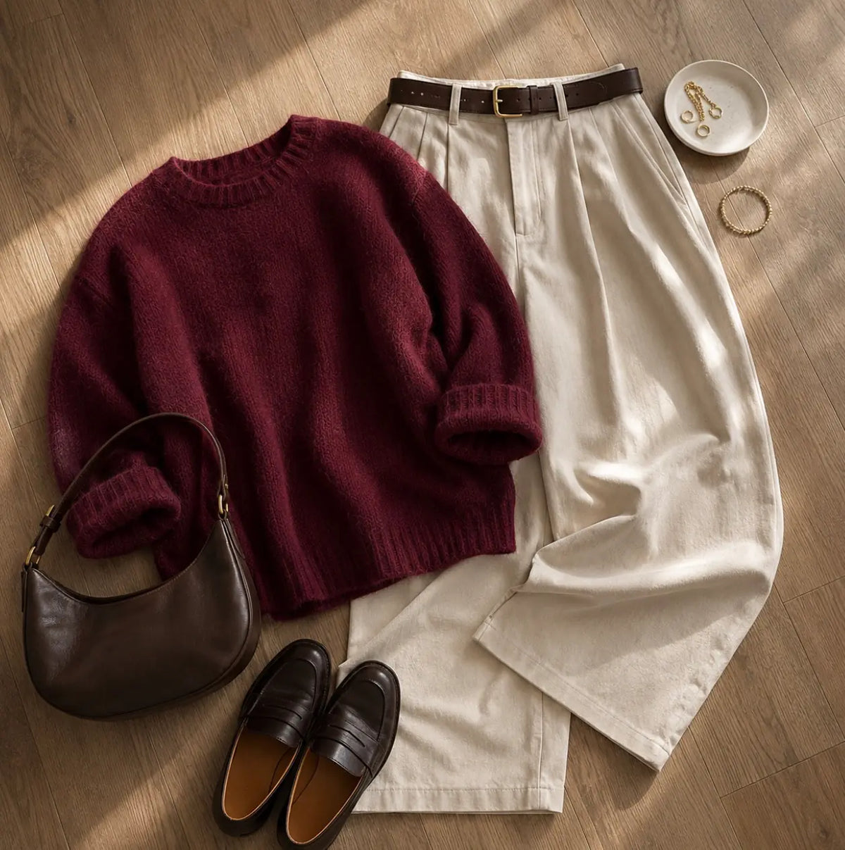 Pull Bordeaux Ultra Doux Coupe Légèrement Oversize Sol- MA Company