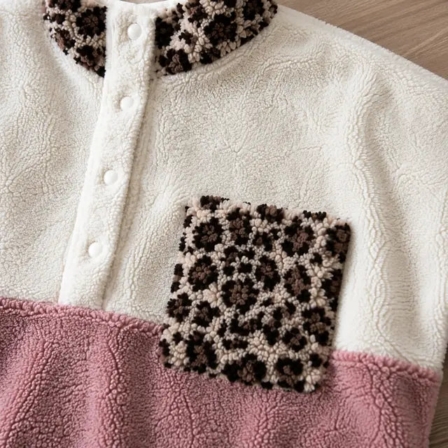 Pull Moumoute Motifs Léopard Détail- MA Company