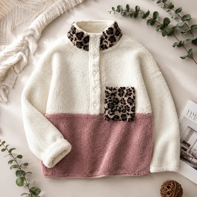 Pull Moumoute Motifs Léopard Principal- MA Company