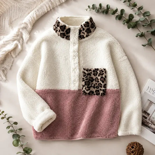 Pull Moumoute Motifs Léopard Principal- MA Company