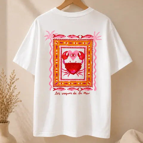 T-Shirt Crabe Coton Coupe Oversize Principale - MA Company