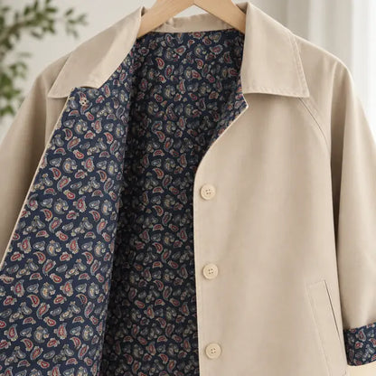 Trench Beige Doublée 100% Coton Détail- MA Company