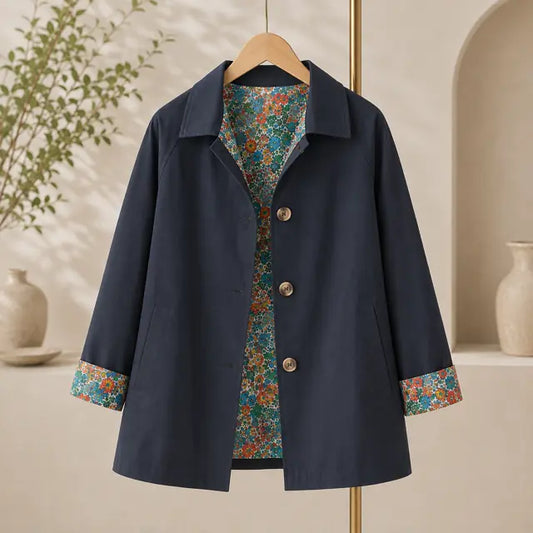 Trench Bleu Marine 100% Coton Principale- MA Company