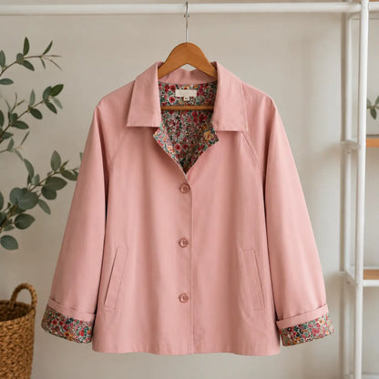 Veste Trench Rose Fleuri 100% Coton Principal - MA Company